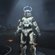 A Spartan wears the "Perfect Circle" halo in Halo Infinite.